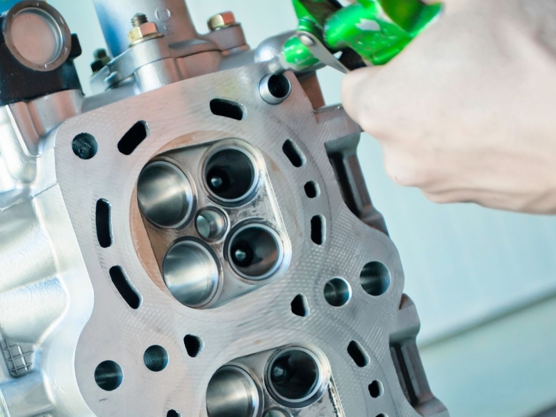 Mechanic working on an engine